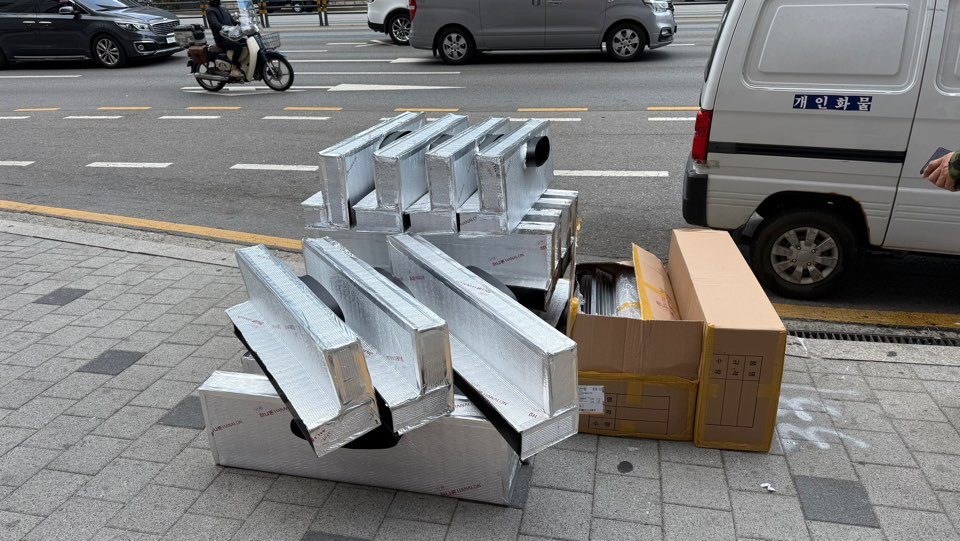 아파트전열교환기 시공 자재